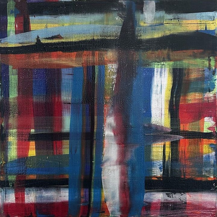 Cross Currents, acrylic on canvas